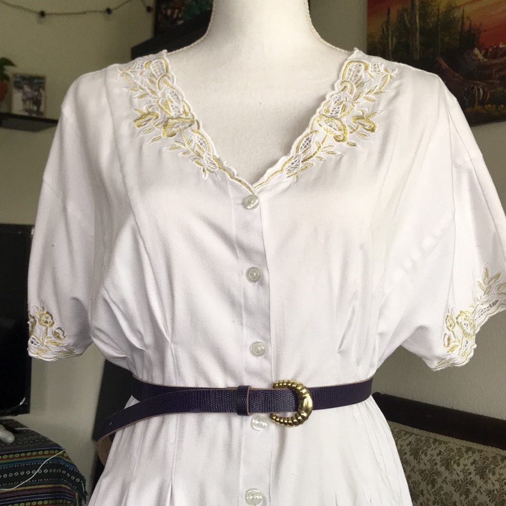Purple belt with gold accent